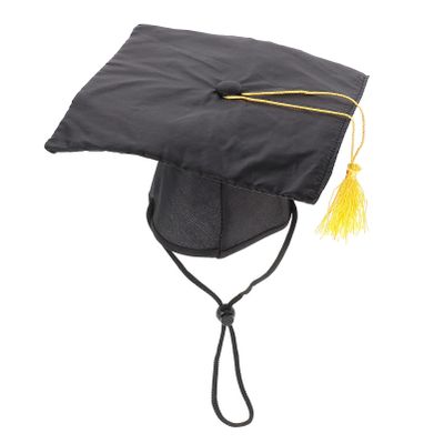 Toddmomy Graduation Dog Hat with Yellow Tassels
