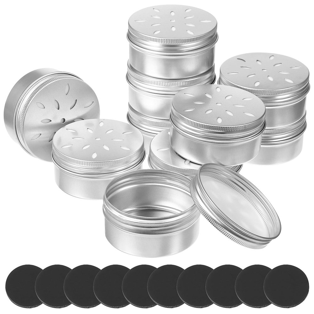 GANAZONO 10-Piece Aluminum Scent Tins for Dogs, 2.7 in, with Magnetic Stickers