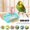 Bird Shower and Bath with Feeding Bowl and Faucet, 11.61 x 9.25 x 7.48 in view 3