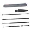 VICASKY 5-Piece Double-Ended Stainless Steel Ear Pick, Rotating Ear-Cleaning Tool, Black view 1