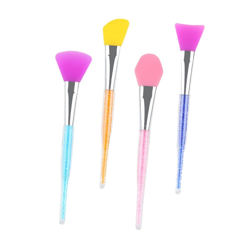 MUCKLILY 4-Piece Silicone Mask Applicator Set for Easy Application, Portable Cream Mask Brushes for Facial Care