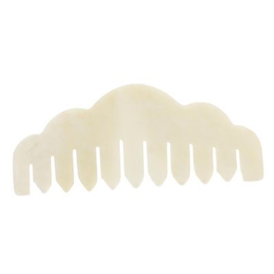 Wavy Jade Stone Comb for Head Massage, 1 Pc.