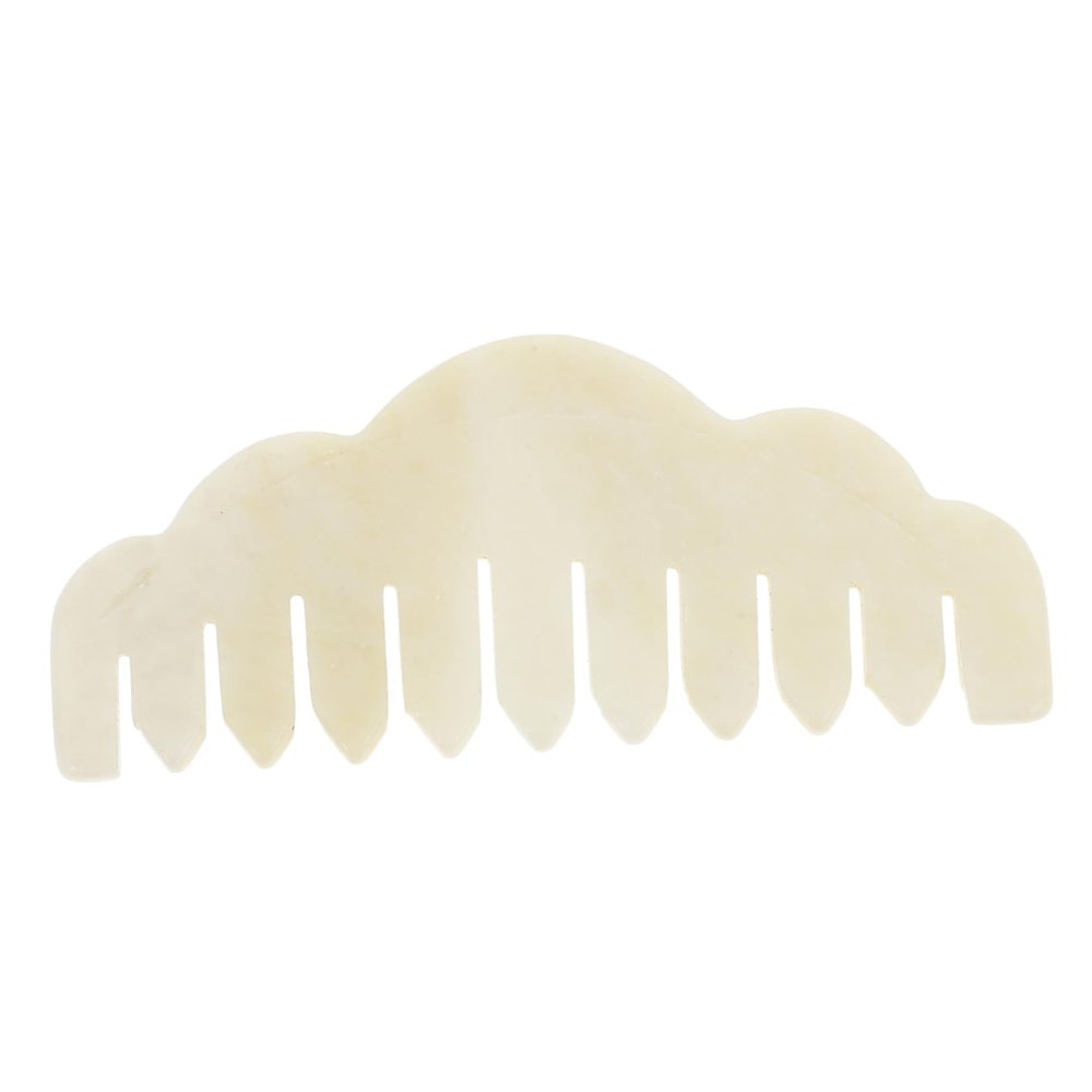 Wavy Jade Stone Comb for Head Massage, 1 Pc.