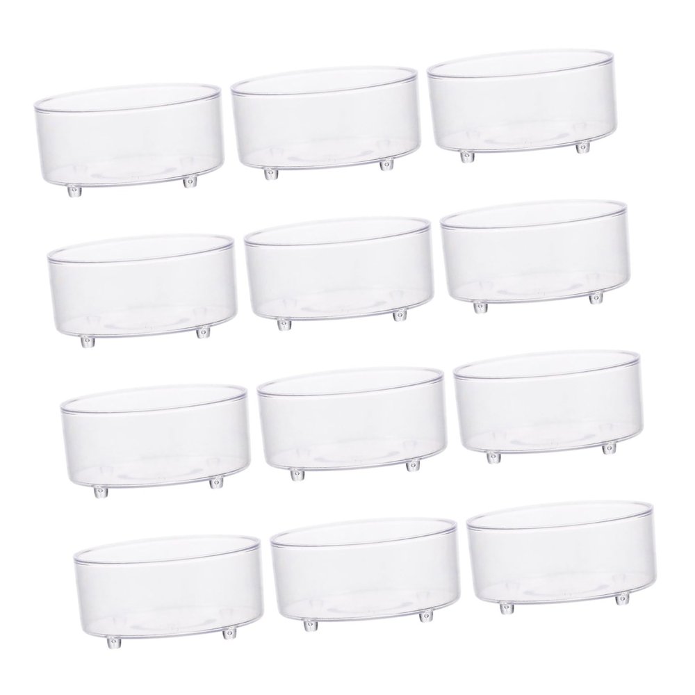 JUMPLAWN 30 Pack Acrylic Reptile Feeding Bowls