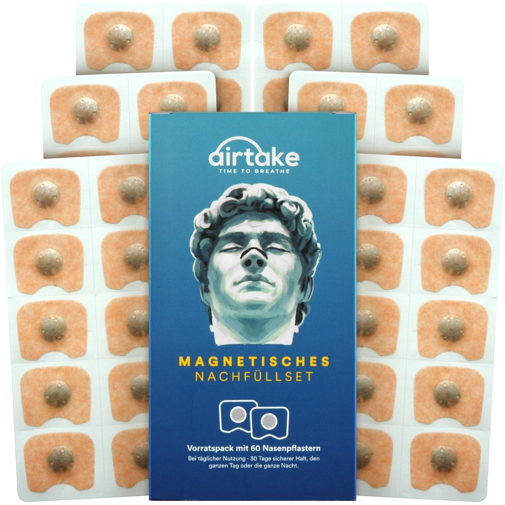 Airtake Magnetic Nasal Strips, 60 Black Adhesive Tabs