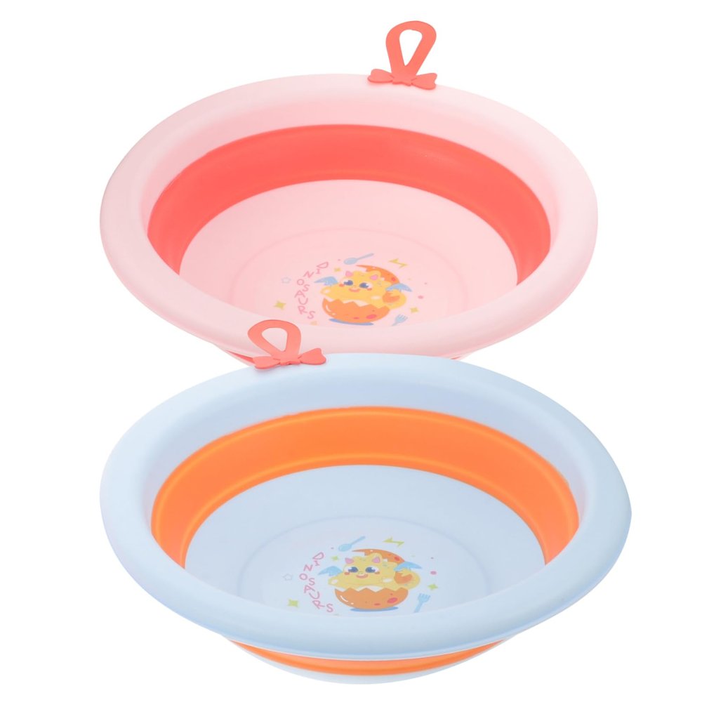 Foldable Baby Wash Basin for Newborns with Face Design