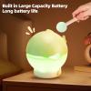 Wakects Wooden Whale Night Light, Rechargeable Portable Fish Lamp with 3 Brightness Levels, Green, 5.91 x 5 x 4.61 in view 2
