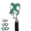 Pretfy Hamster Harness and Leash Set, Faux Leather, Green view 3