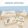 hellomini Personalized Baby Keepsake Box with Name, Wooden Memory Box, Gift for Girls and Boys, Dinoworld, XS 20 x 15 x 10 cm view 3