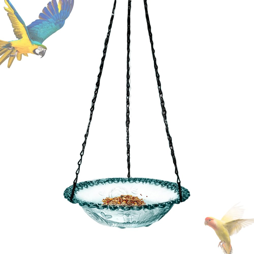 Outdoor Bird Bath - Decorative Metal Birdbath for Garden, Lawn, Balcony, or Tree