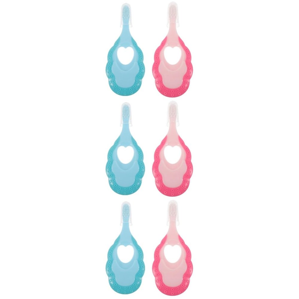 SHERCHPRY Toddler Toothbrushes, 2 Pieces × 3, Soft Bristles, Portable, Colorful Design