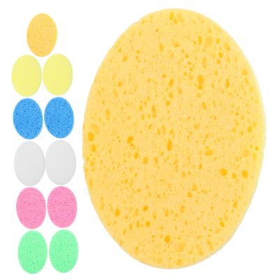Facial Cleansing Sponges, 12-Pack, Oval Cellulose
