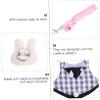 Hamster Harness with Plaid Vest, Leash, Hat and Hair Clip view 2