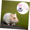 Hamster Harness with Plaid Vest, Leash, Hat and Hair Clip view 3