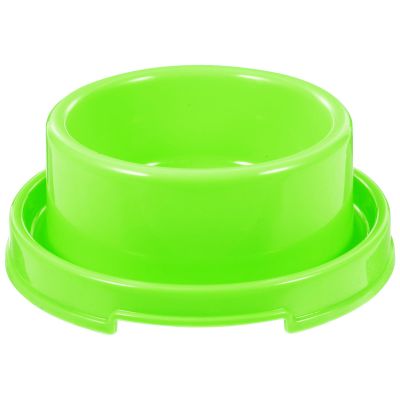 Round Green Plastic Dog Food Bowl for Small Dogs and Cats