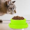 Round Green Plastic Dog Food Bowl for Small Dogs and Cats view 2