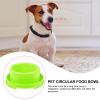 Round Green Plastic Dog Food Bowl for Small Dogs and Cats view 3