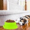 Round Green Plastic Dog Food Bowl for Small Dogs and Cats view 4
