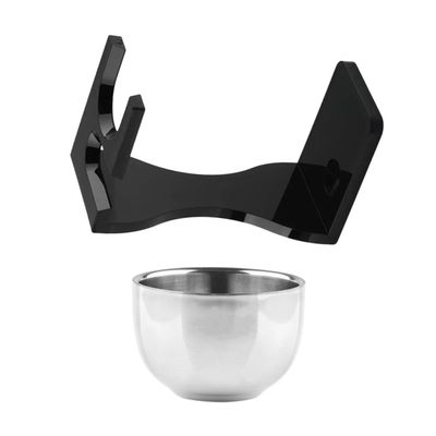 Veemoon Clear Acrylic Razor and Shaving Brush Stand Set