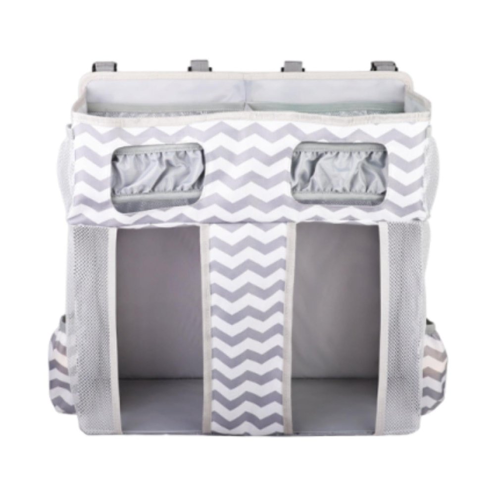 DimyFew Hanging Diaper Organizer, Gray-White Stripes