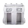 DimyFew Hanging Diaper Organizer, Gray-White Stripes view 1