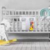DimyFew Hanging Diaper Organizer, Gray-White Stripes view 2