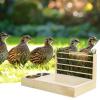 Wooden Hay Feeder Station with 2 Bowls and Litter Box view 3