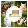 Wooden Hay Feeder Station with 2 Bowls and Litter Box view 4