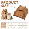 Cat Cooling Tent with Rattan Mat, Foldable and Washable view 2