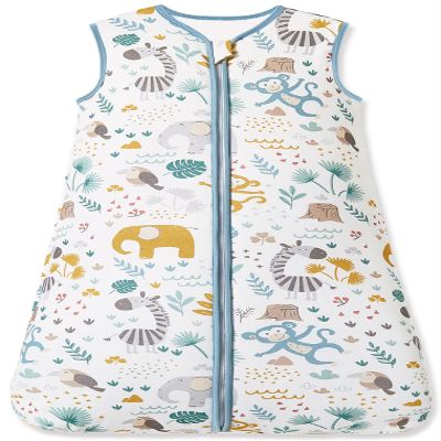 Chilsuessy Baby Sleeping Bag, 2.5 TOG Winter Sleeping Bag, Cotton, Sleeveless, Beautiful Forest, 90 cm, Baby Height 85–95 cm