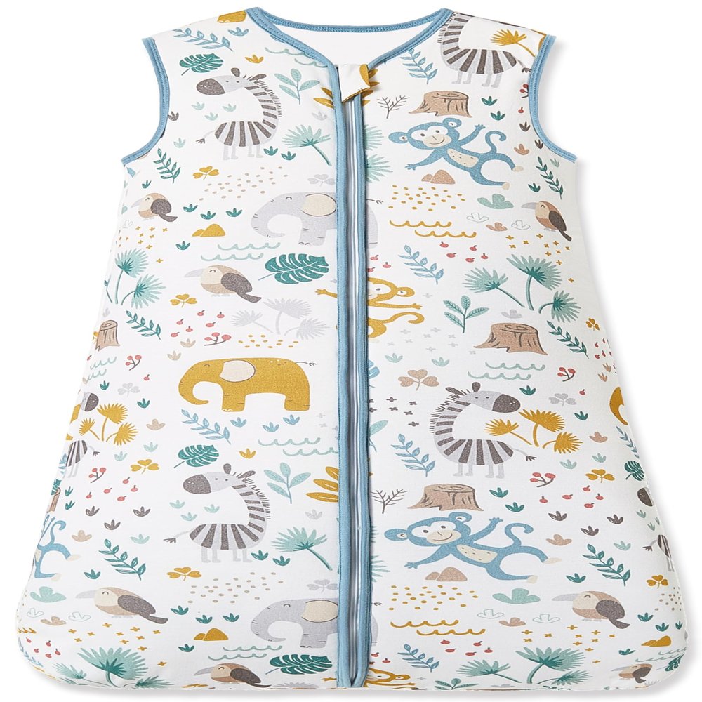 Chilsuessy Baby Sleeping Bag, 2.5 TOG Winter Sleeping Bag, Cotton, Sleeveless, Beautiful Forest, 90 cm, Baby Height 85–95 cm