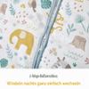 Chilsuessy Baby Sleeping Bag, 2.5 TOG Winter Sleeping Bag, Cotton, Sleeveless, Beautiful Forest, 90 cm, Baby Height 85–95 cm view 4