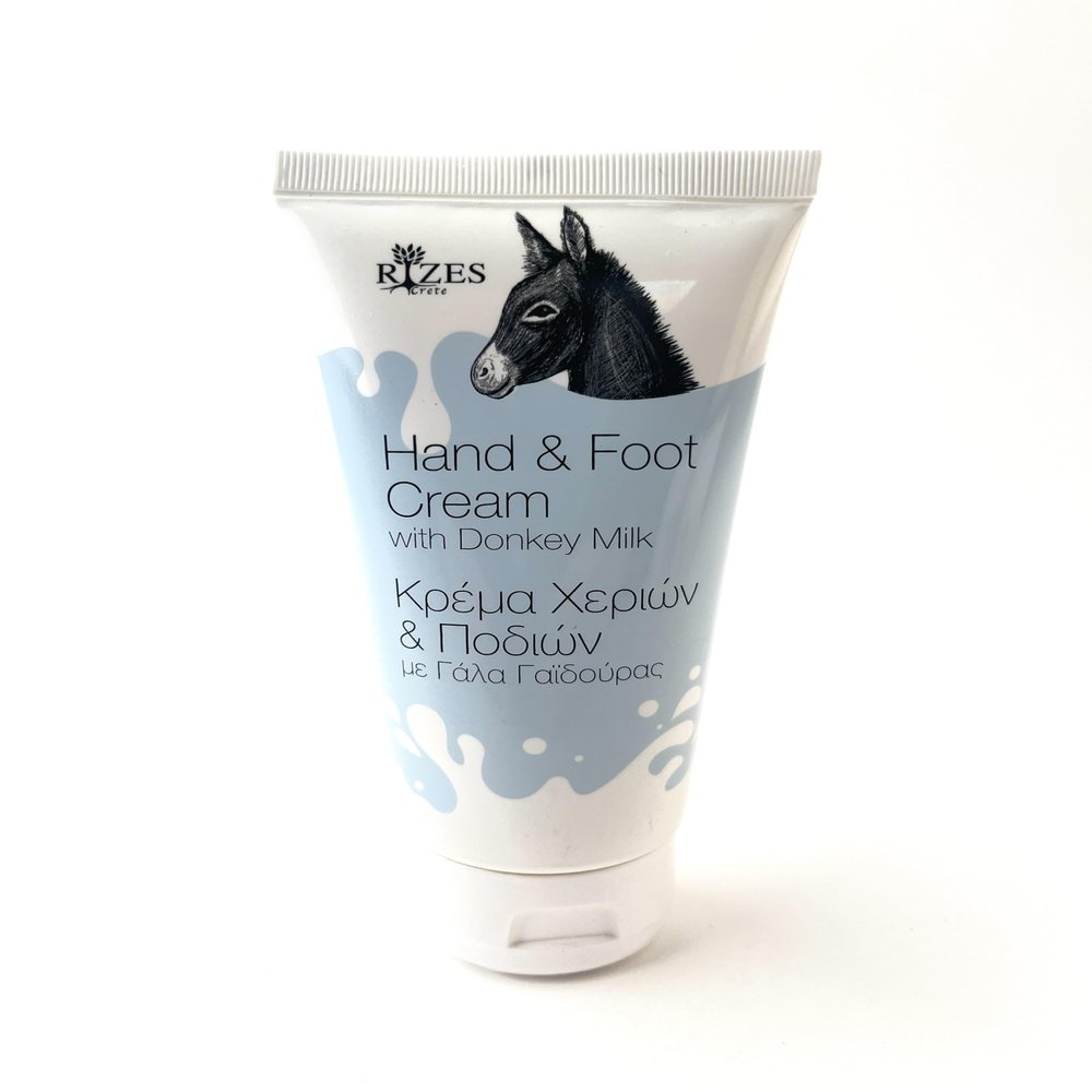 Rizes Crete Hand and Foot Cream with Donkey Milk, 100 ml