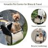 Duuclume Bicycle Basket for Dogs and Cats, Foldable Front-Mounted Pet Carrier with Shoulder Strap, 3-Sided Mesh Ventilation, up to 7 kg view 3