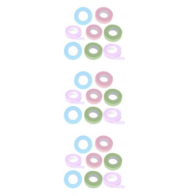 OATIPHO 3 Sets Eyelash Extension Tape, Skin-Friendly and Breathable, for Lash Grafting and Isolation, Green and Blue, 8 Rolls x 3