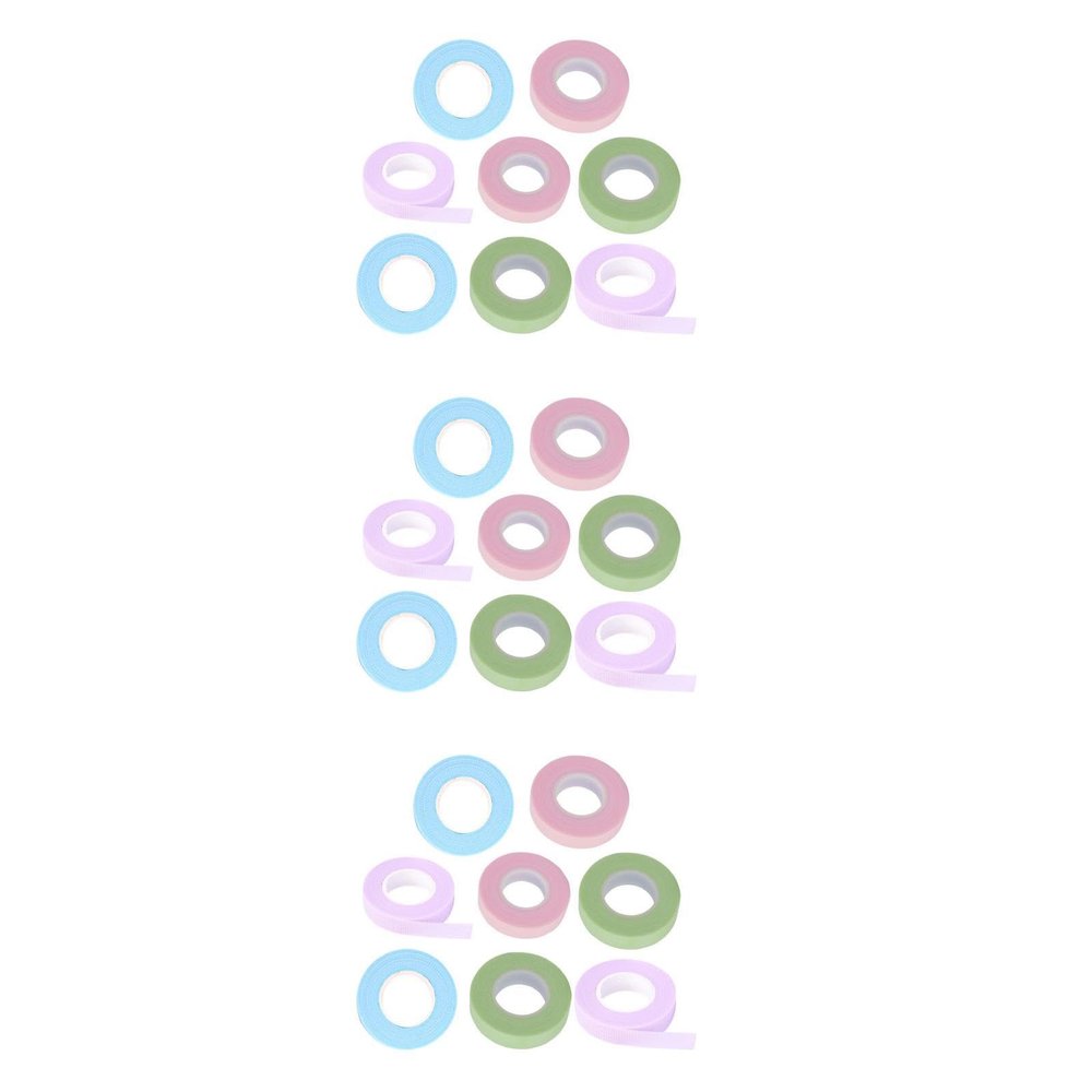 OATIPHO 3 Sets Eyelash Extension Tape, Skin-Friendly and Breathable, for Lash Grafting and Isolation, Green and Blue, 8 Rolls x 3