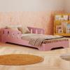 smartwood Children's Bed 140 x 200 cm with Fall Protection, Wood, Pink, TILA 6 view 1