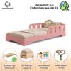 smartwood Children's Bed 140 x 200 cm with Fall Protection, Wood, Pink, TILA 6 view 2