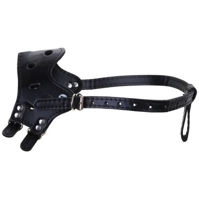 ZYKEJJDDAK PU Dog Muzzle