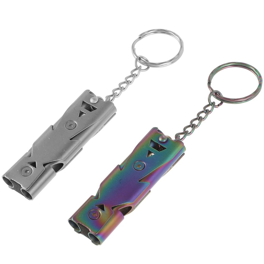 JUMPLAWN 2-Piece Stainless Steel Dog Whistles for Puppy Training, Lightweight and Easy to Use