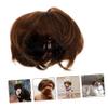 Abaodam Funny Pet Wig with Brown Bangs, Breathable Nylon Fiber, Adjustable Dog Party Hair Accessory for Cosplay and Pet Parties, Random Color view 4