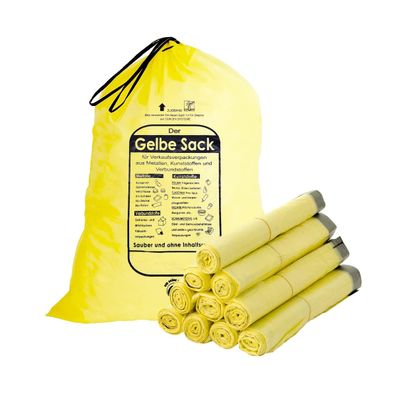 ARLI 130x Yellow Sack with Drawstring 90L HDPE