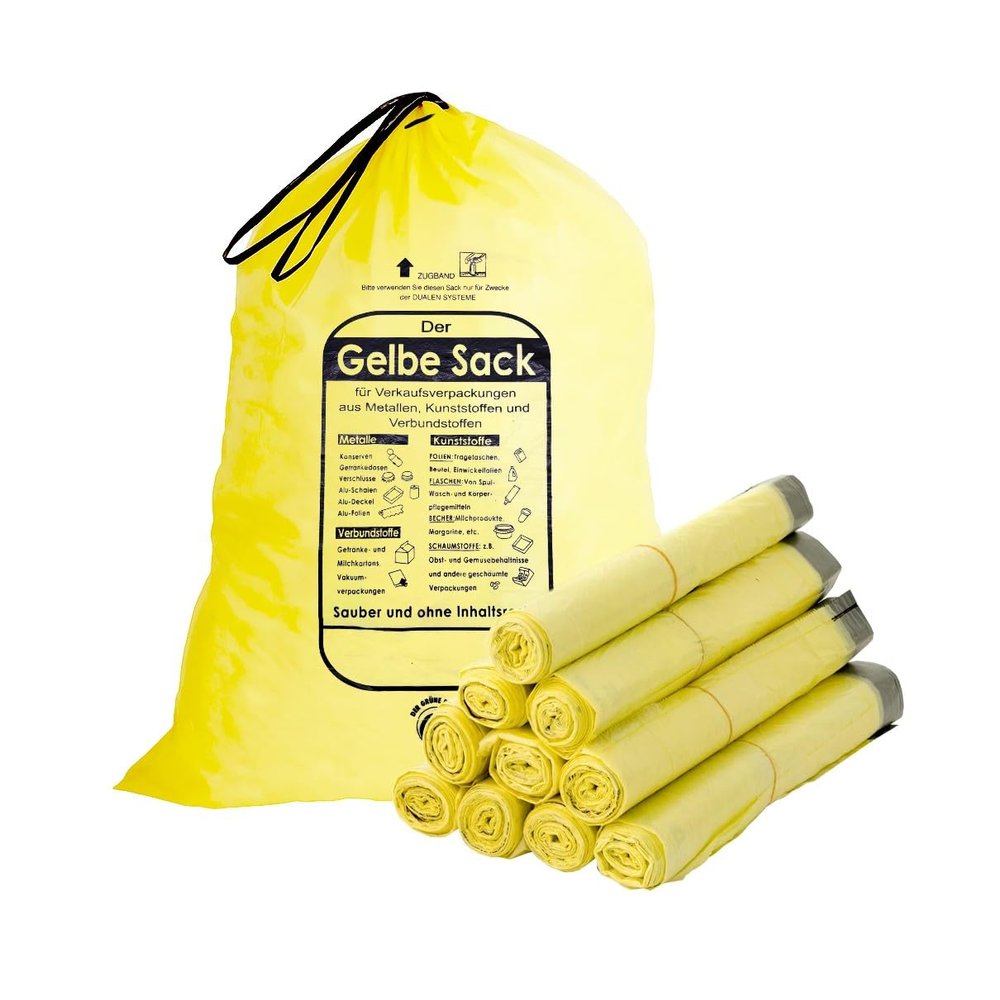 ARLI 130x Yellow Sack with Drawstring 90L HDPE