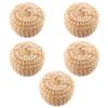Oval Yellow Sisal Bath Sponges, 5 Count, for Body Cleansing view 1