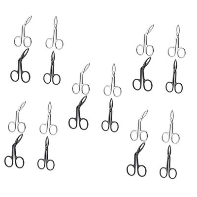 Gogogmee 5-Set Stainless Steel Eyebrow Tweezers, Curved and Straight Tips, 20 Pieces