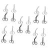 Gogogmee 5-Set Stainless Steel Eyebrow Tweezers, Curved and Straight Tips, 20 Pieces view 1