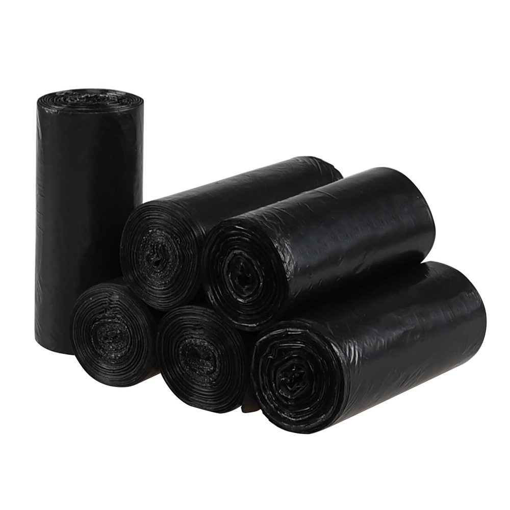 Tstorage 20L Small Trash Can Liners, Black Garbage Bags, 6 Rolls, 150 Pieces