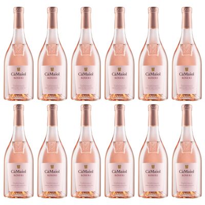 C Maiol Roseri Chiaretto Riviera del Garda Classico Valtenesi DOP Dry Rosé Wine, Italy, incl. FeinWert E-Book (12 x 0.75 L)