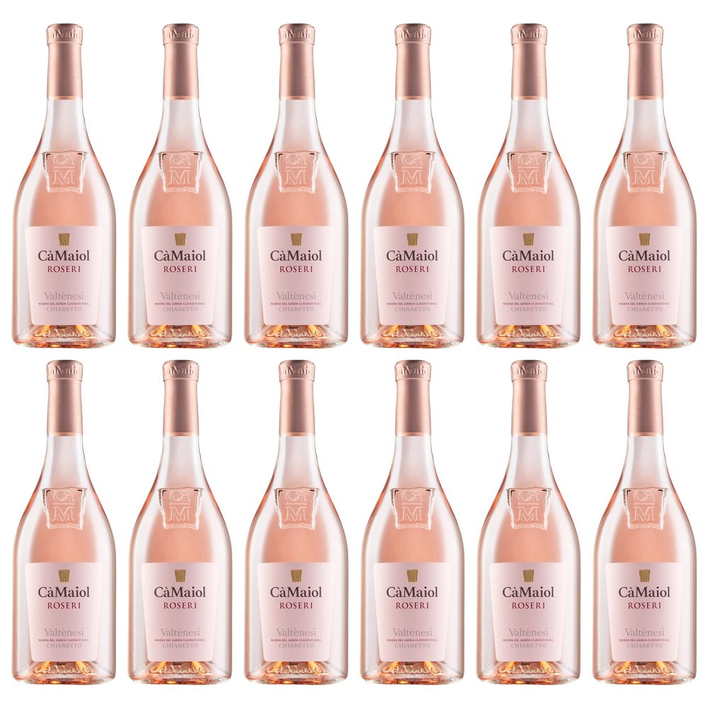 C Maiol Roseri Chiaretto Riviera del Garda Classico Valtenesi DOP Dry Rosé Wine, Italy, incl. FeinWert E-Book (12 x 0.75 L)