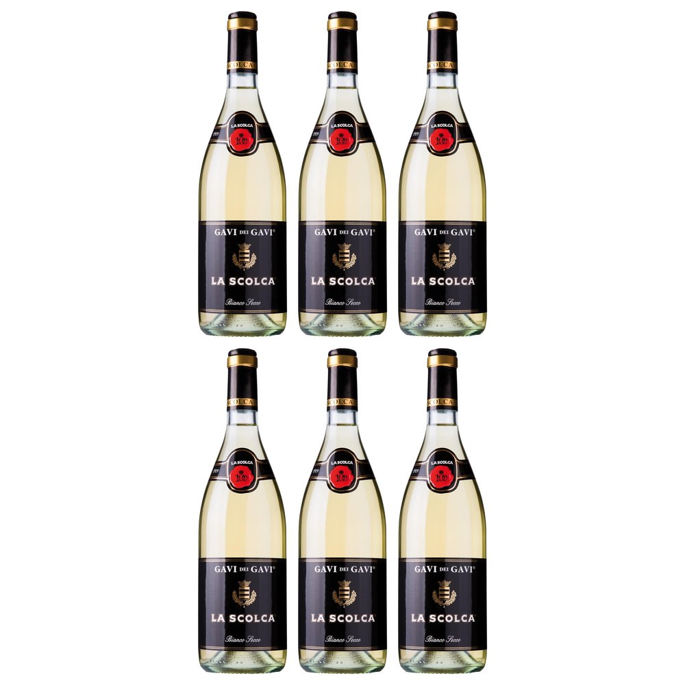 La Scolca Gavi dei Gavi DOCG Bianca Secca Dry White Wine, Italy, with FineWert E-Book (6 x 0.75 L)